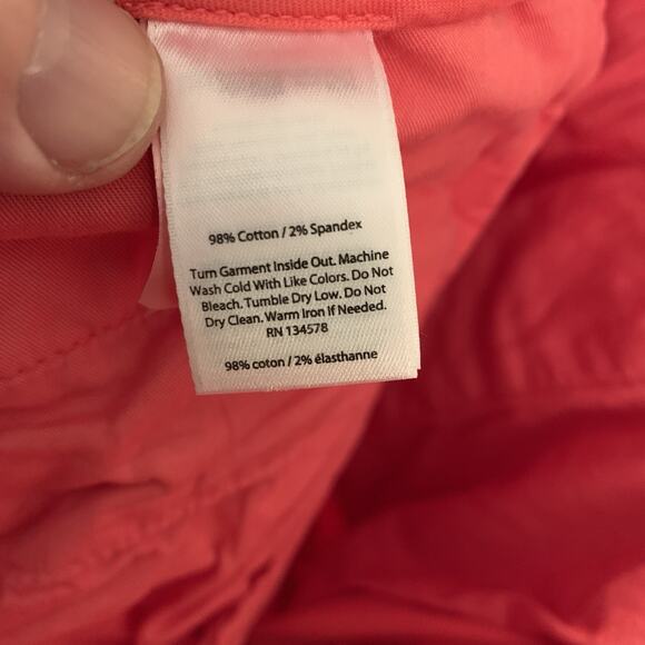 Vineyard Vines Breaker Pants Mens Sz 34x32 Slim Stretch Bright Coral 1P1290 - Picture 6 of 7